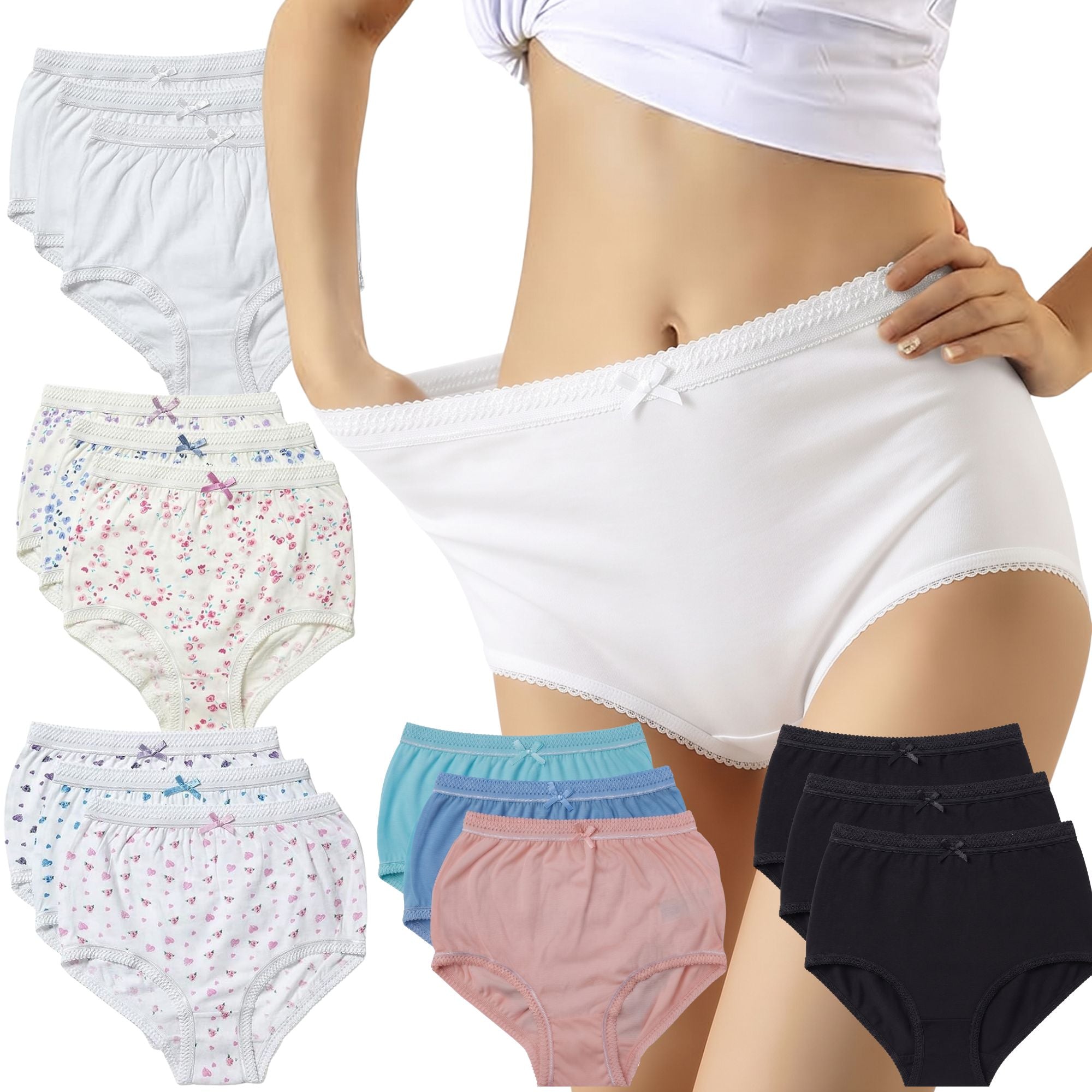 Women Brief 100% Cotton (6 Pack)