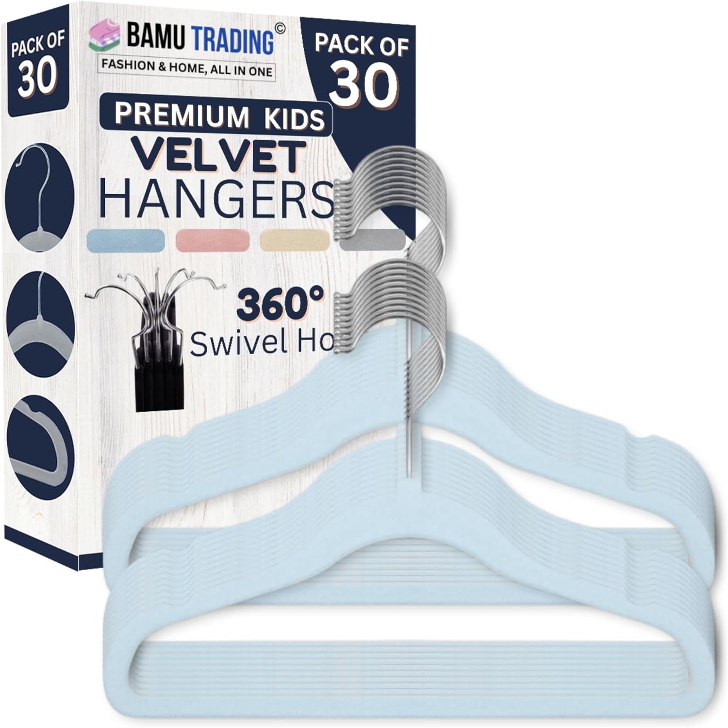 Kids Velvet Hangers (30 Pack)