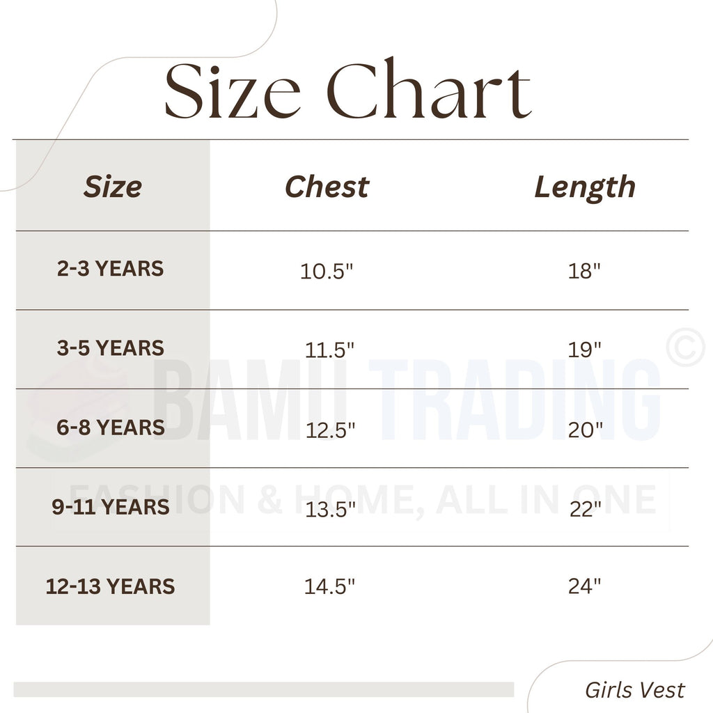 Girls vest 100% Cotton (6 Pack)