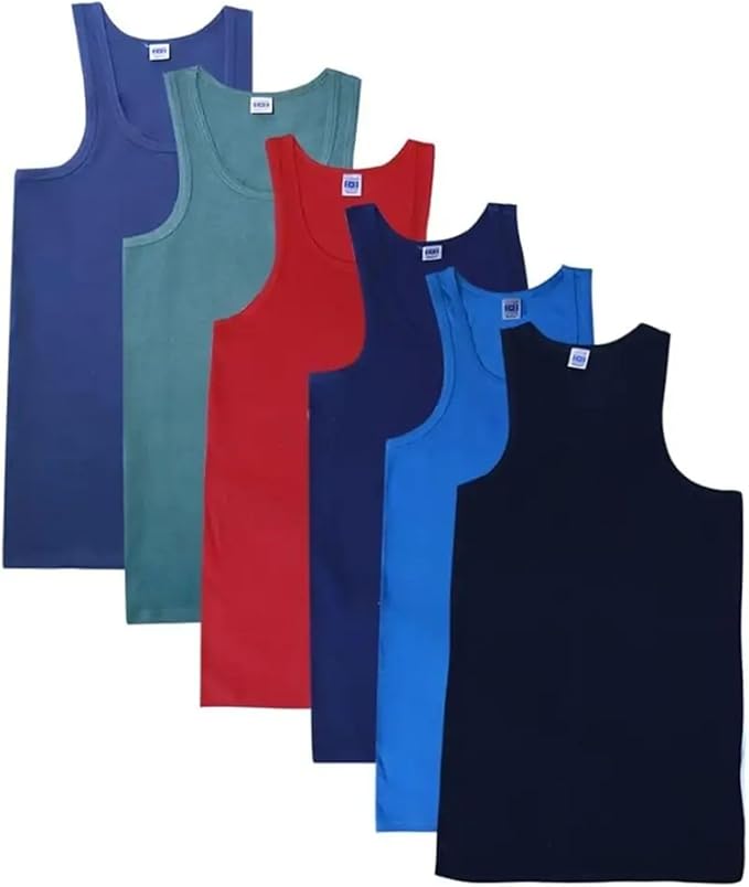 Men Vest 100% Cotton (6 Pack)