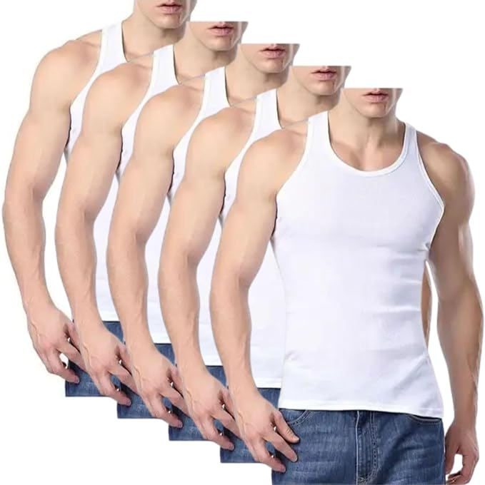 Men Vest 100% Cotton (6 Pack)